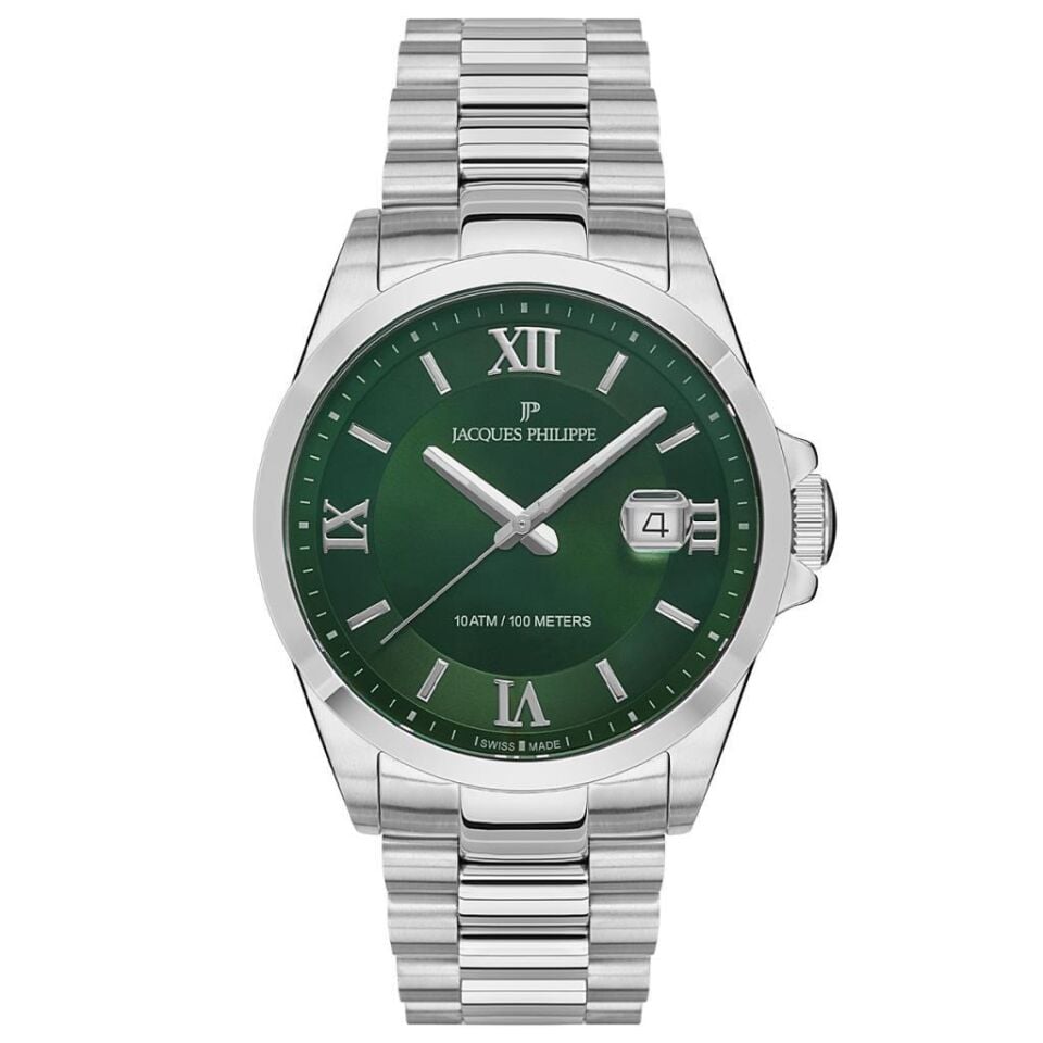 Jacques Philippe JPQGS3313X6 Swiss Made Safir Cam 41 mm Gri  Erkek Kol Saati