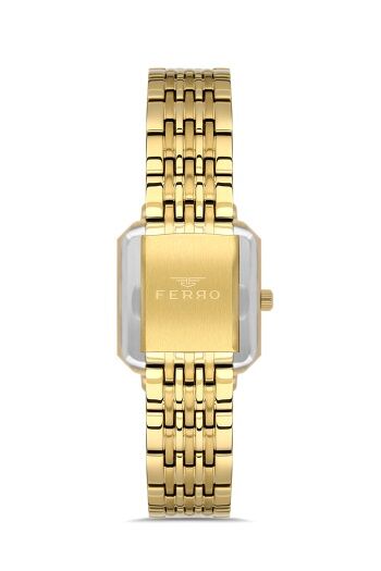 Ferro FL40142A-B Quartz Çelik Altın Rengi 26 mm Kadın Kol Saati