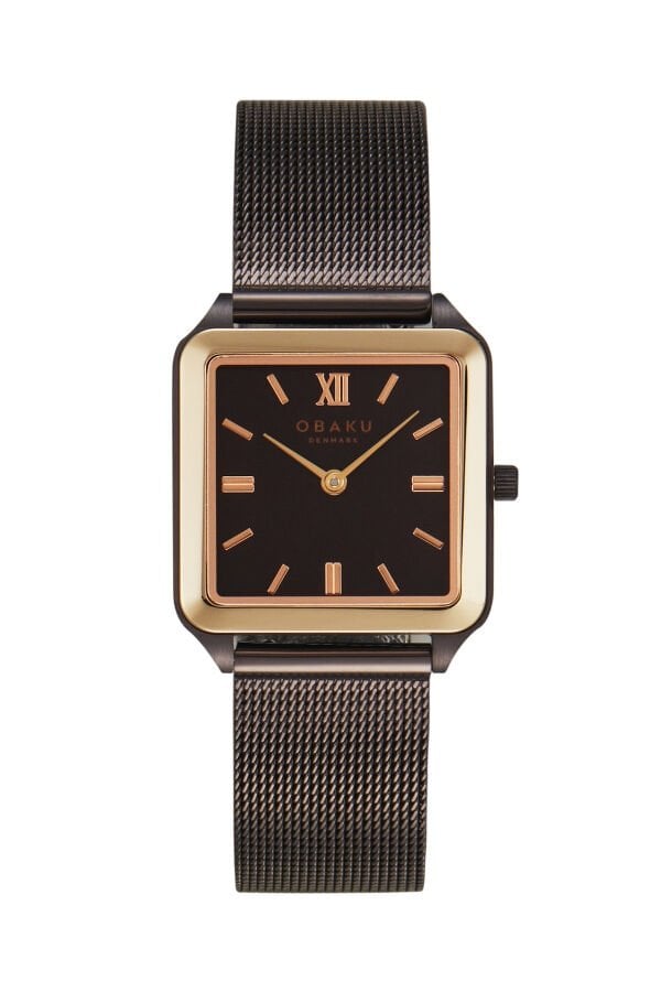 Obaku Denmark V309LXXNMN Quartz Hasır Kahverengi 26 mm Kadın Kol Saati