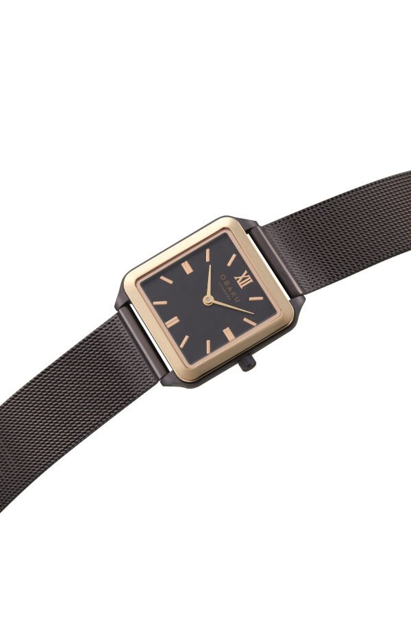 Obaku Denmark V309LXXNMN Quartz Hasır Kahverengi 26 mm Kadın Kol Saati