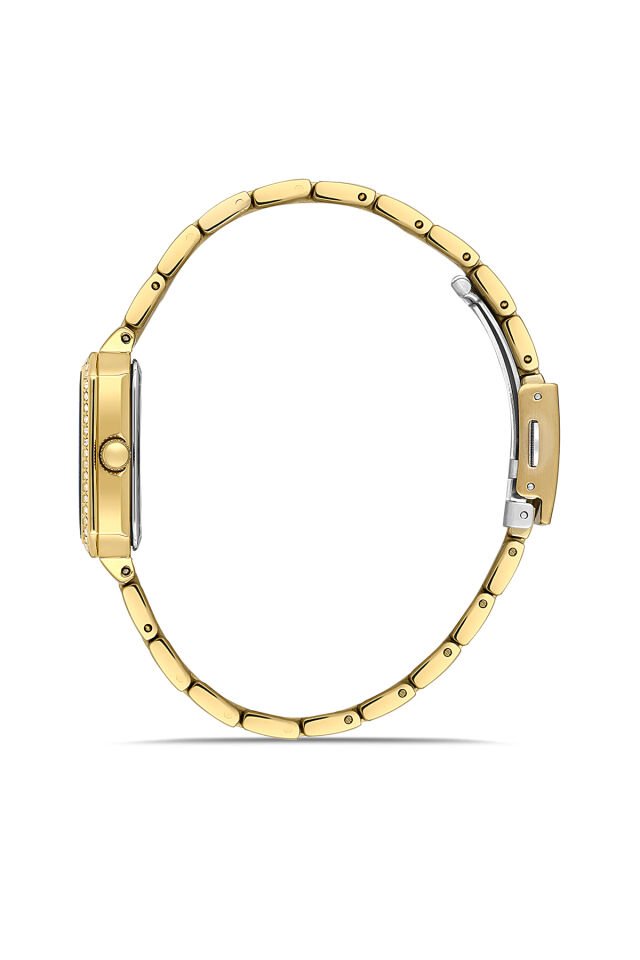 Ferro FL40142A-B6 Quartz Çelik Altın Rengi Yeşil Kadran 26 mm Kadın Kol Saati