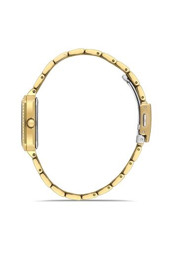 Ferro FL40142A-B6 Quartz Çelik Altın Rengi Yeşil Kadran 26 mm Kadın Kol Saati