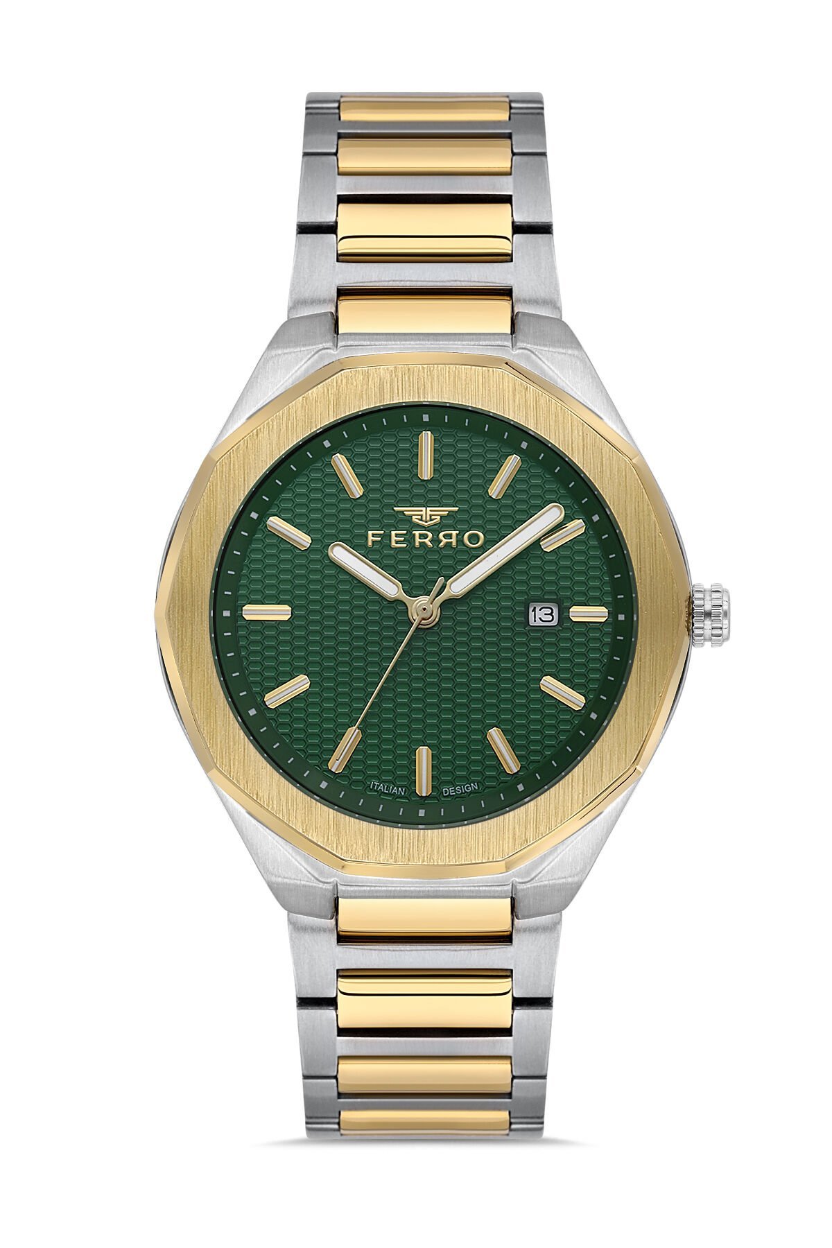 Ferro Sarı ve Gümüş Çelik Kordon Erkek Kol Saati F11535A-D6