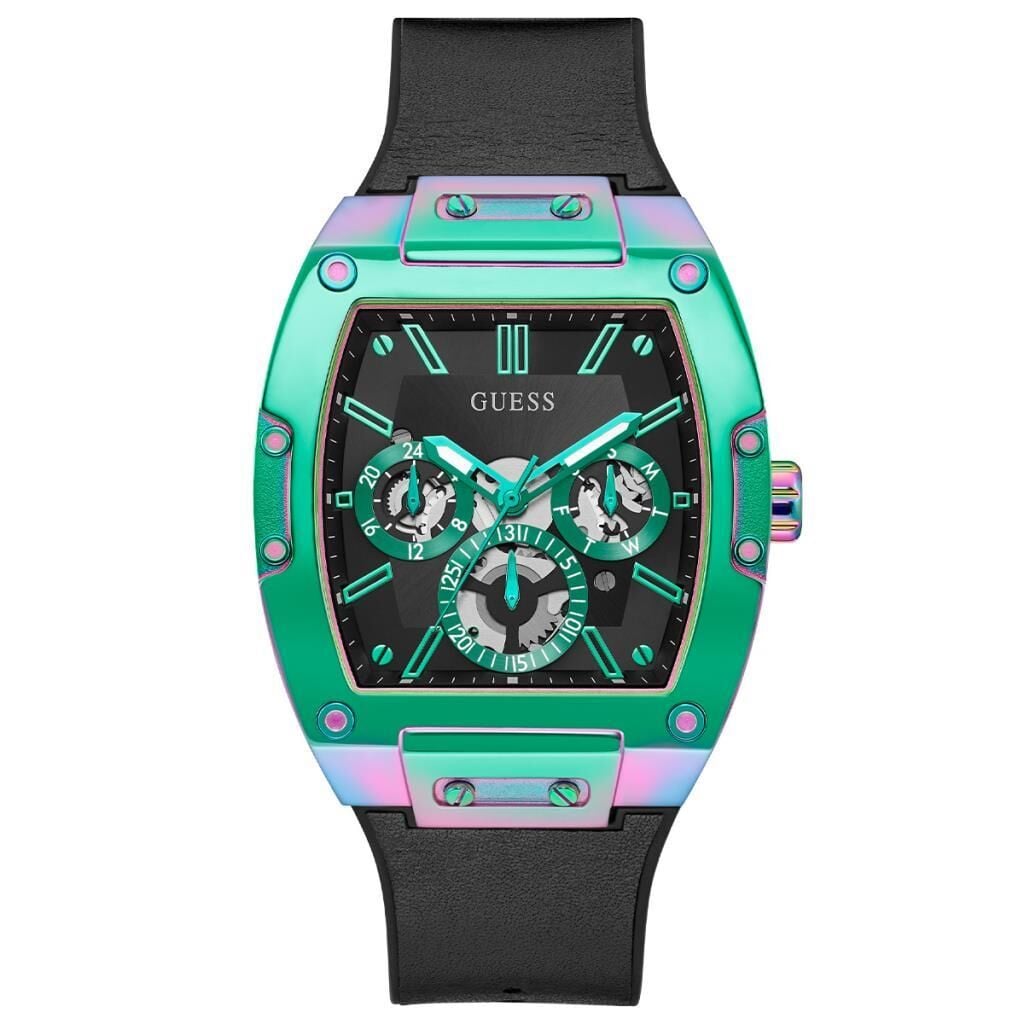Guess GUGW0202G5 43 mm Siyah Silikon Kordon Erkek Kol Saati