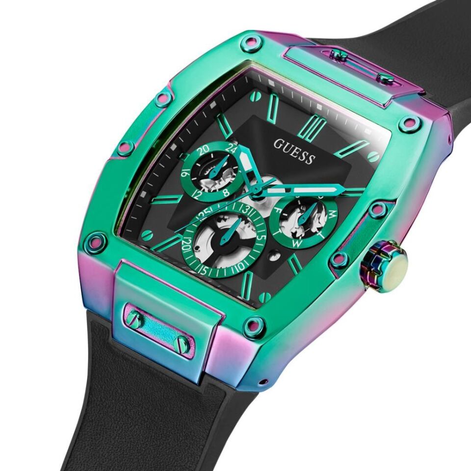 Guess GUGW0202G5 43 mm Siyah Silikon Kordon Erkek Kol Saati