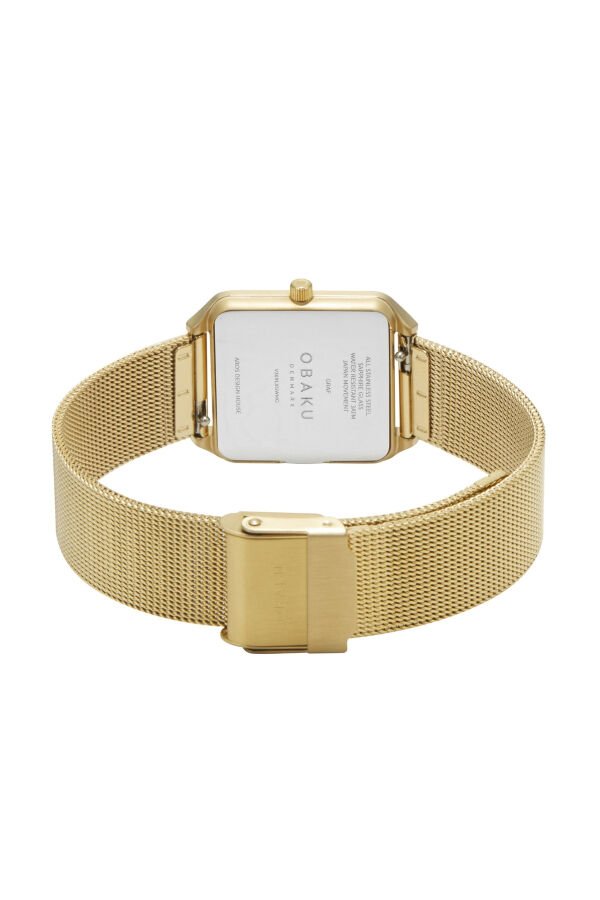 Obaku Denmark V309LXGWMG Quartz Hasır Altın Rengi Safir Cam 26 mm Kadın Kol Saati