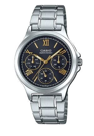 Casio LTP-V300D-1A2UDF Quartz Çelik Gri Siyah Kadran 33 mm Kadın Kol Saati