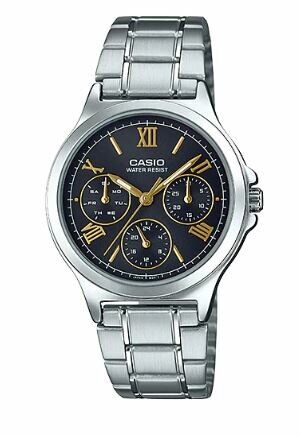 Casio LTP-V300D-1A2UDF Quartz Çelik Gri Siyah Kadran 33 mm Kadın Kol Saati