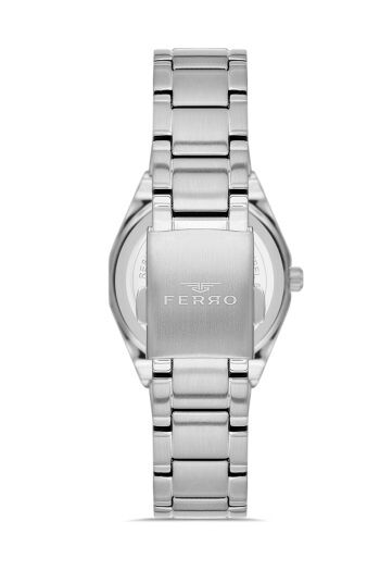 Ferro Gümüş Çelik Kordon Kadın Kol Saati FL40134A-A 3ATM Su Geçirmez 2 Yıl Garantili HediyePaketli
