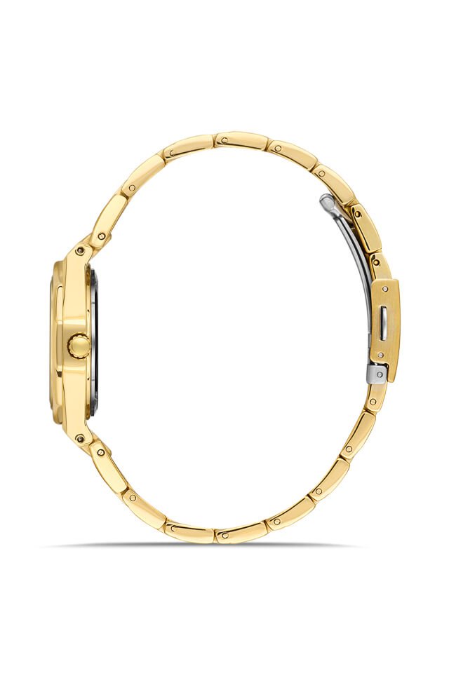 Ferro Sarı Çelik Kordon Kadın Kol Saati FL40134A-B6 3ATM Su Geçirmez 2 Yıl Garantili HediyePaketli