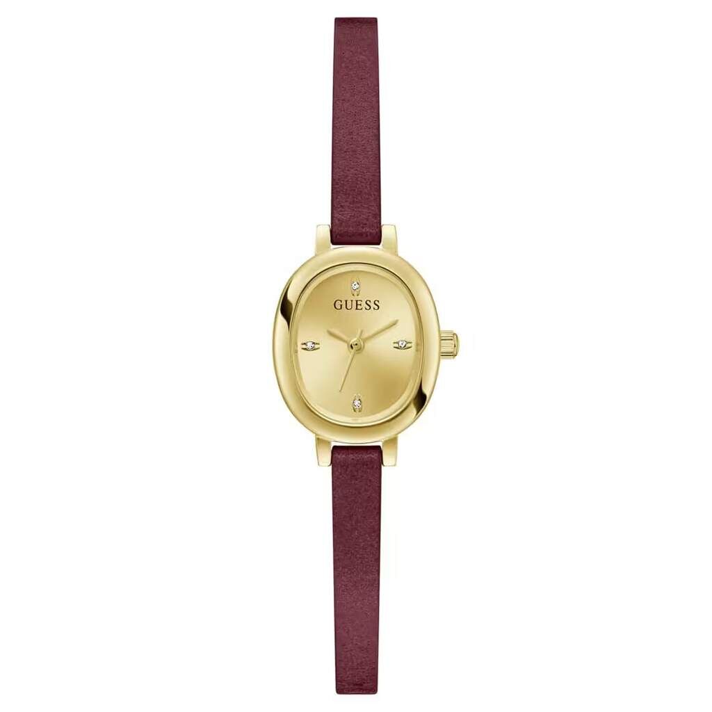 Guess GUGW0925L7 Quartz Deri Bordo Altın Rengi Kadran 25 mm Kadın Kol Saati