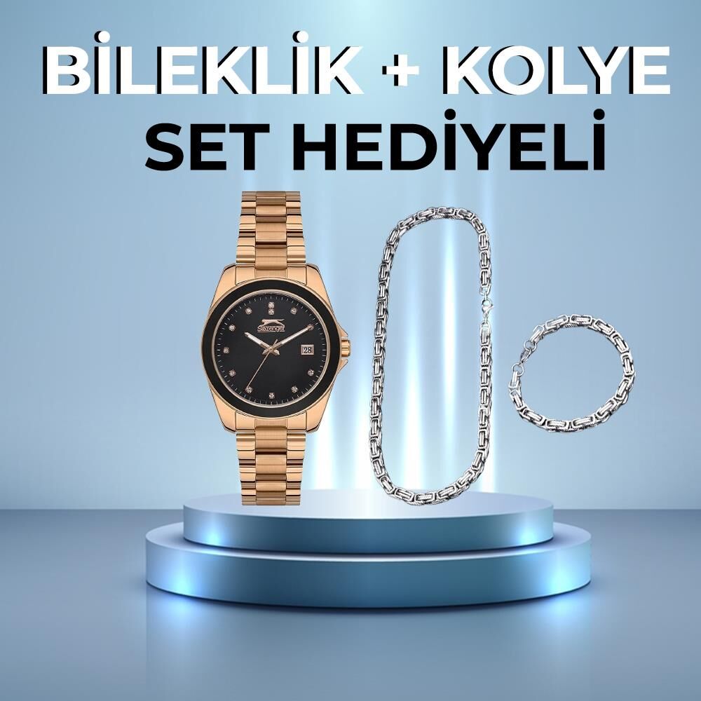 Slazenger SL.09.2142.3.04 Çelik Rose Gold Füme Kadran 34 mm Kadın Kol Saati