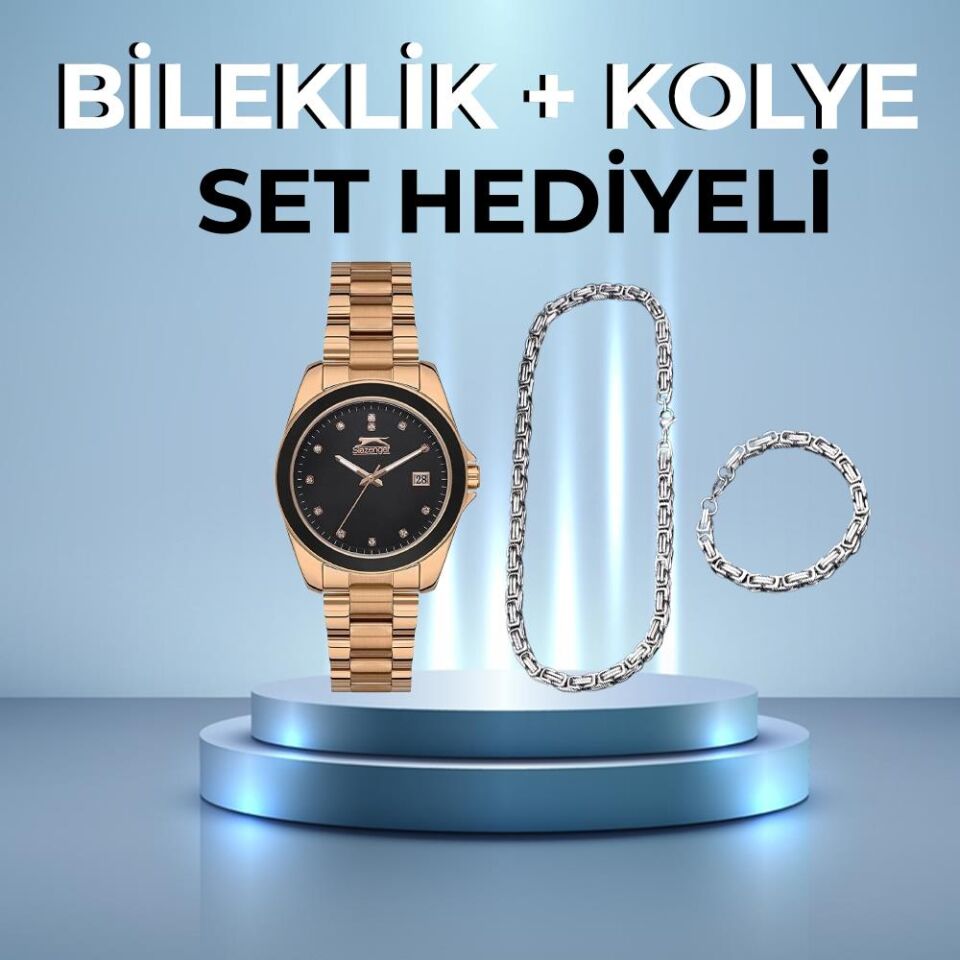 Slazenger SL.09.2142.3.04 Çelik Rose Gold Füme Kadran 34 mm Kadın Kol Saati