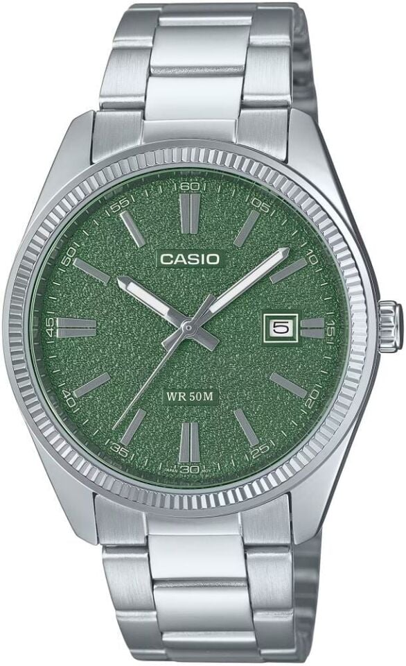 Casio MTP-1302DA-3AVDF Quartz Çelik Gri Yeşil Kadran 39 mm Erkek Kol Saati