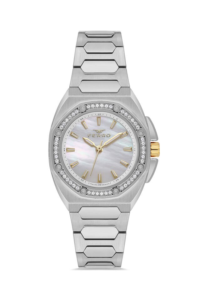 Ferro FL43026A-A Quartz Çelik Gri 30 mm Kadın Kol Saati