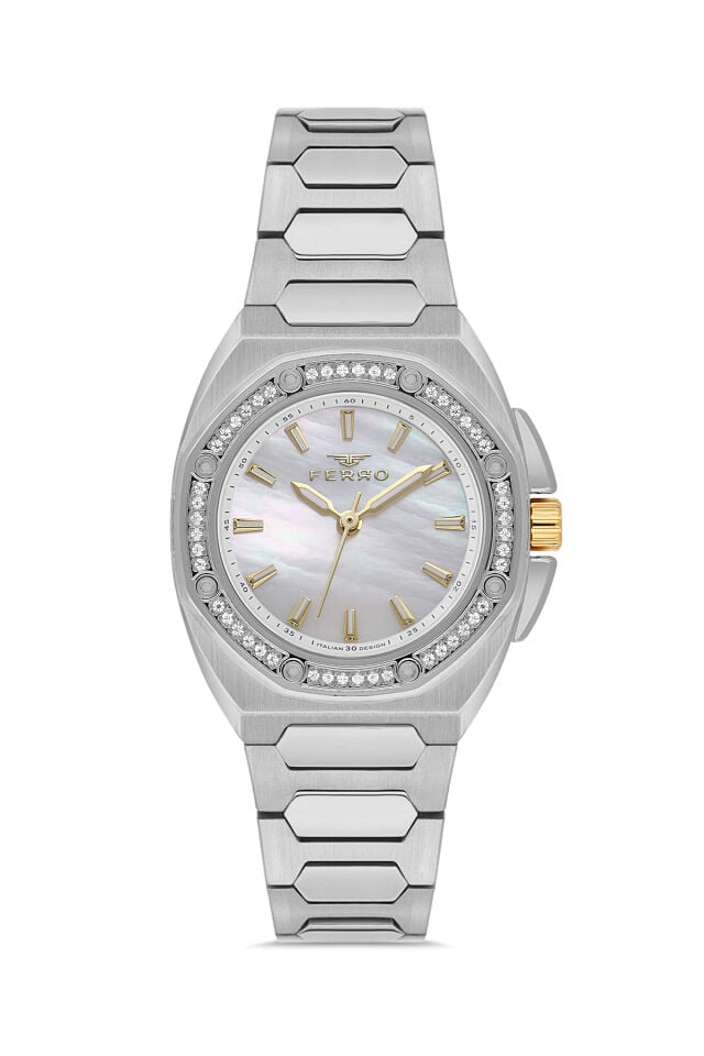 Ferro FL43026A-A Quartz Çelik Gri 30 mm Kadın Kol Saati