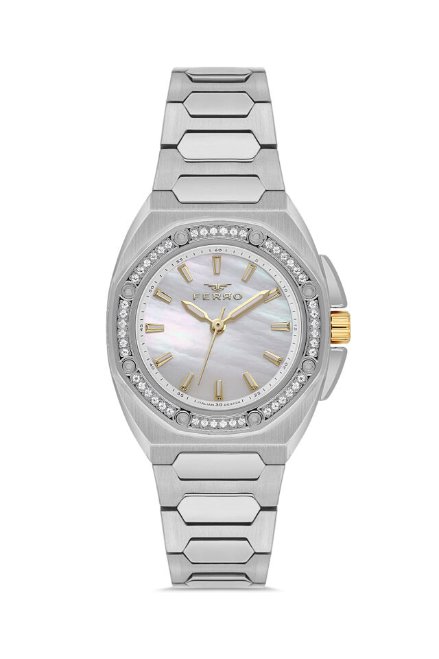 Ferro FL43026A-A Quartz Çelik Gri 30 mm Kadın Kol Saati