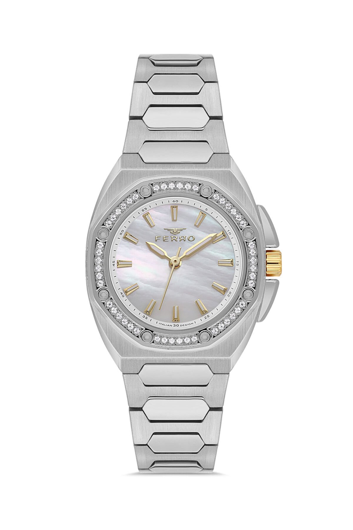 Ferro Gümüş Çelik Kordon Kadın Kol Saati FL43026A-A 3ATM Su Geçirmez 2 Yıl Garantili HediyePaketli