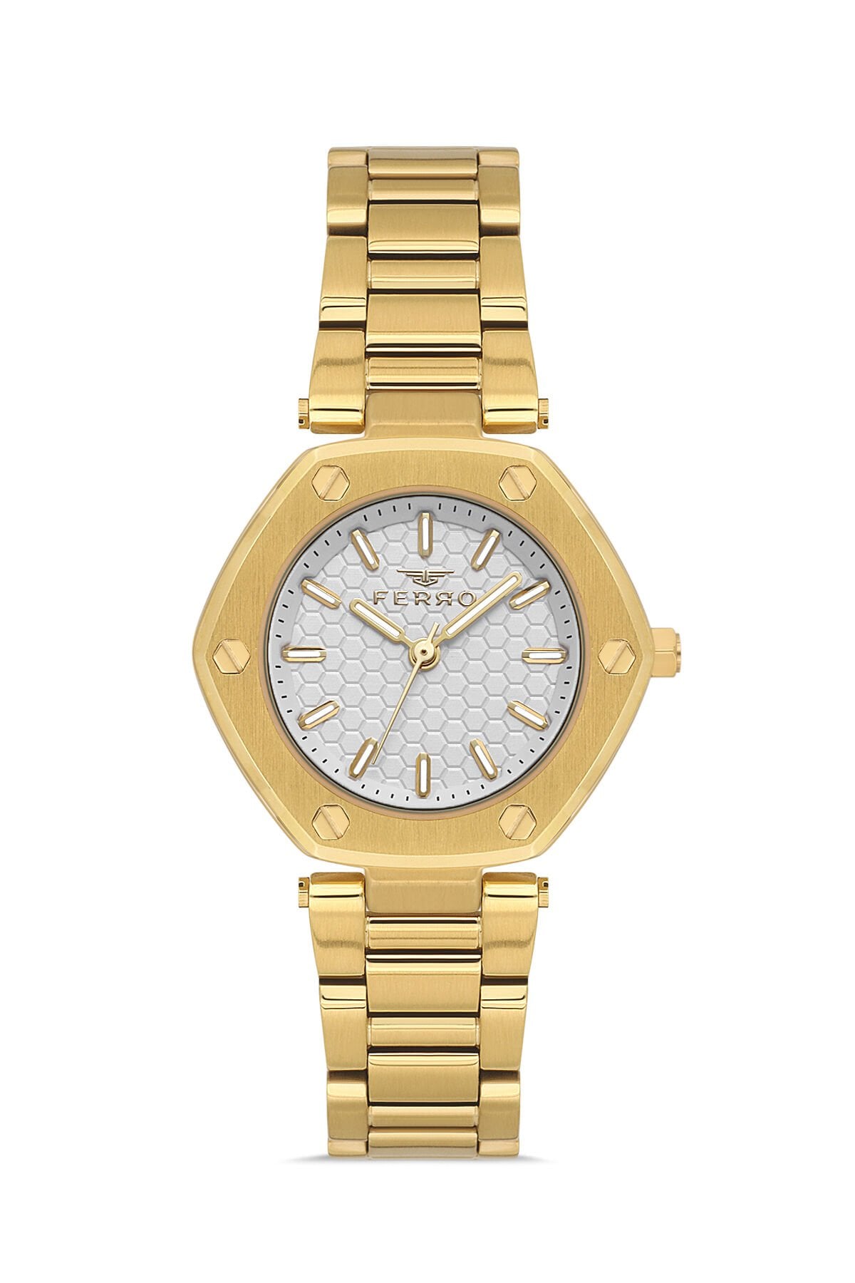 Ferro FL43006A-B Quartz Çelik Altın Rengi 32 mm Kadın Kol Saati