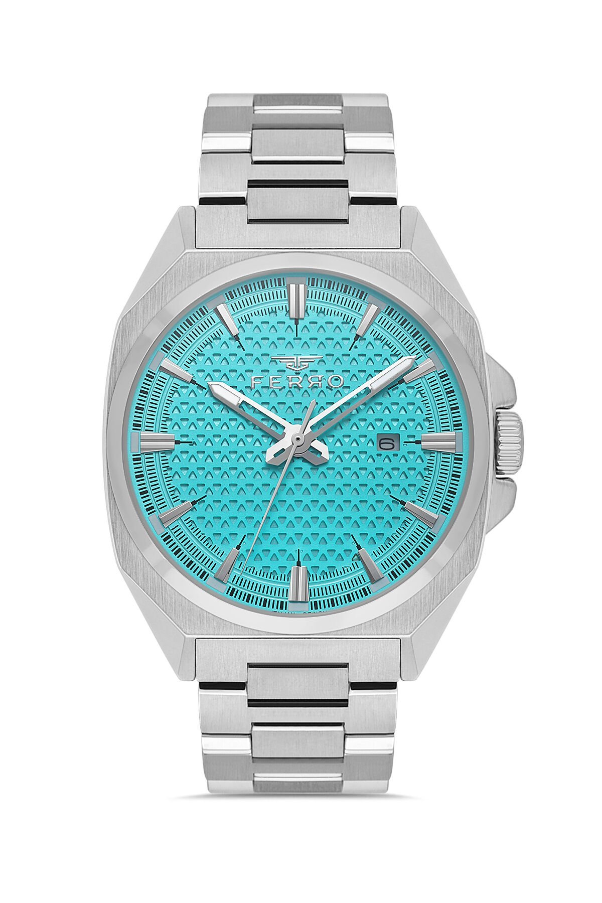 Ferro Gümüş Çelik Kordon Erkek Kol Saati FM43025A-A15 Tüm Fonksiyonlar Aktif 3ATM Su Geçirmez