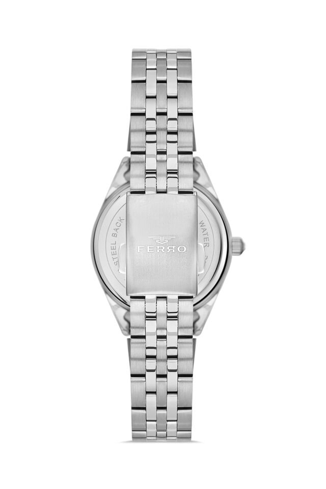Ferro Gümüş Çelik Kordon Kadın Kol Saati FL40141A-A 3ATM Su Geçirmez 2 Yıl Garantili HediyePaketli