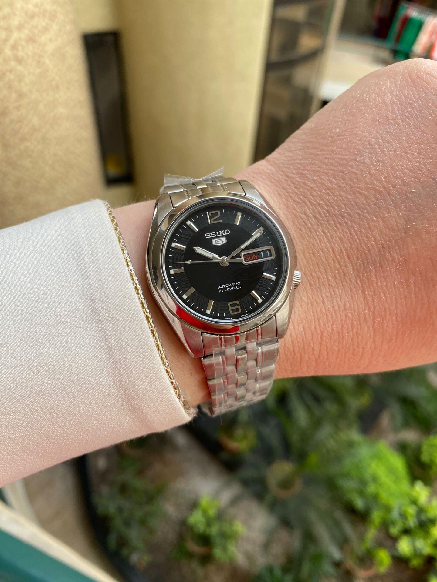 Seiko 5 SNK393K1 Otomatik Çelik Gri Siyah Kadran 39 mm Erkek Kol Saati