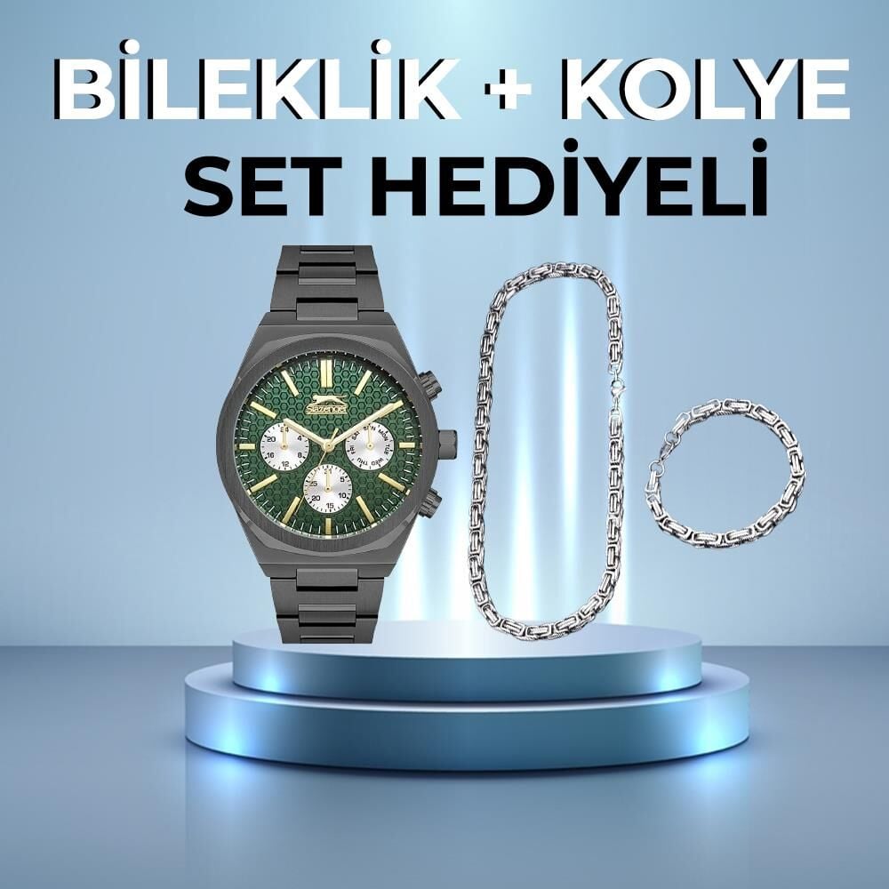 Slazenger SL.09.2137.2.05 Çelik Füme 44 mm Erkek Kol Saati