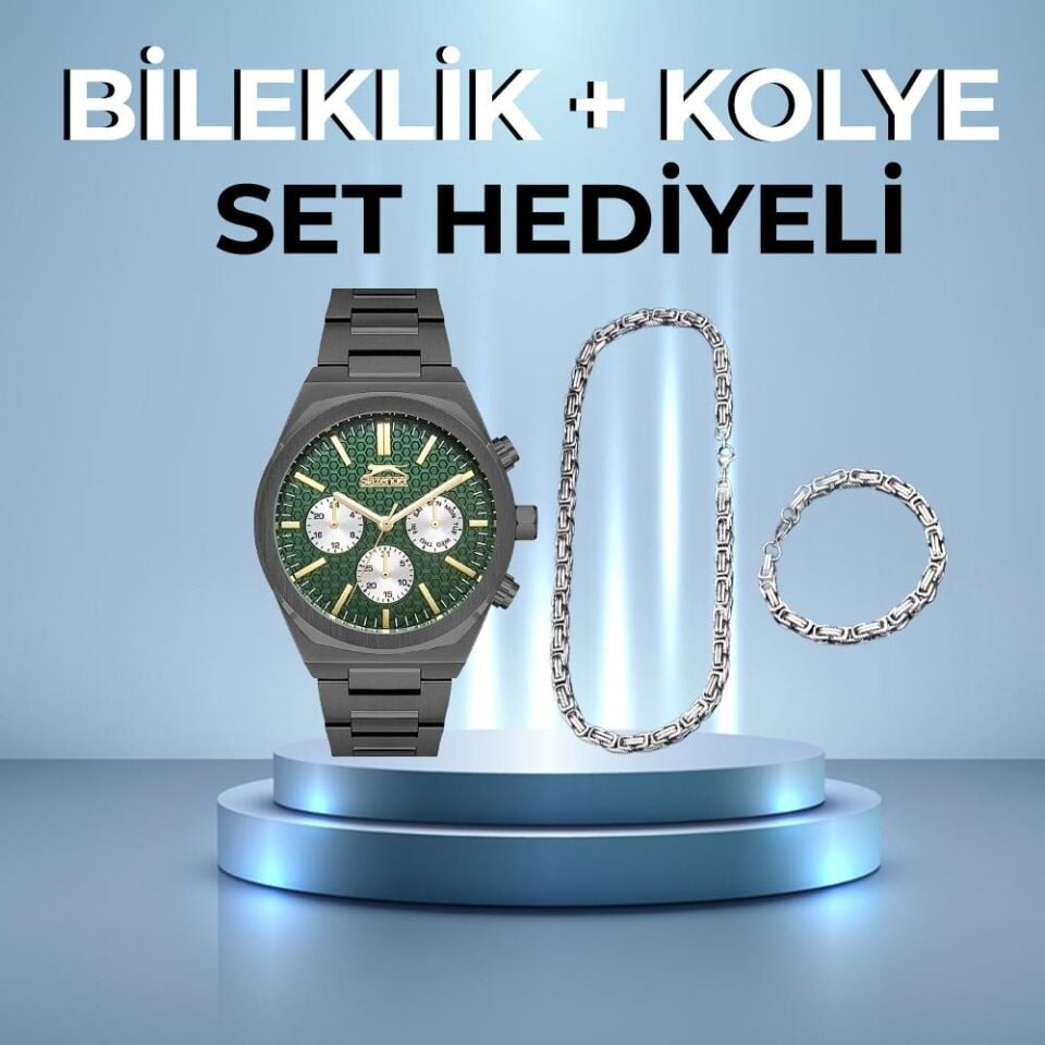 Slazenger SL.09.2137.2.05 Çelik Füme 44 mm Erkek Kol Saati