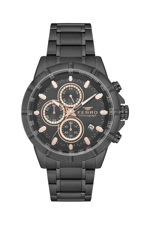 Ferro Gri Çelik Kordon Erkek Kol Saati FM31456A-V