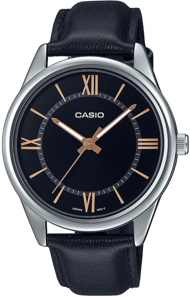 Casio MTP-V005L-1B5UDF Quartz Deri Siyah 40 mm Erkek Kol Saati