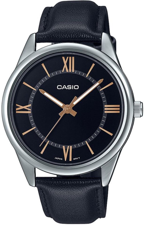 Casio MTP-V005L-1B5UDF Quartz Deri Siyah 40 mm Erkek Kol Saati