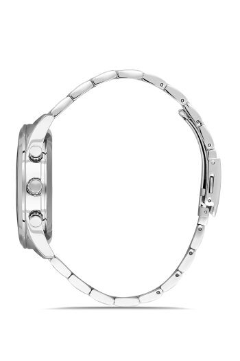Ferro FM31454A-A3 Quartz Çelik Gri Lacivert Kadran 44 mm Erkek Kol Saati