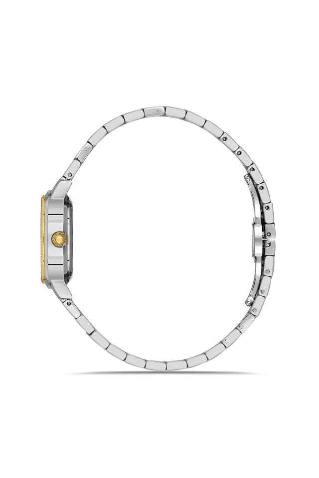 Ferro FL43009A-D3 3ATM Quartz Sarı ve Gri Çelik Kordon 28 mm Kadın Kol Saati