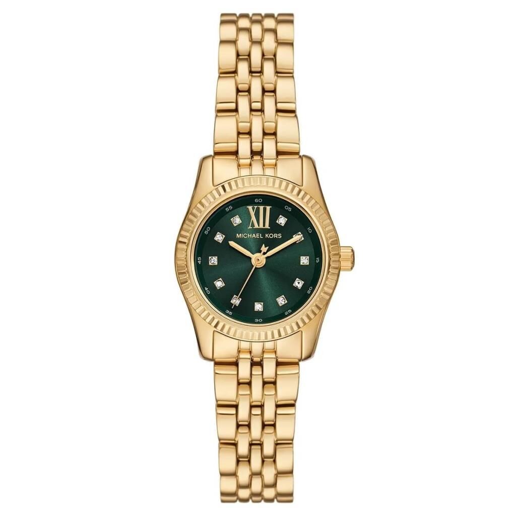 Michael Kors MK4842 Quartz Çelik Altın Rengi Yeşil Kadran 26 mm Kadın Kol Saati