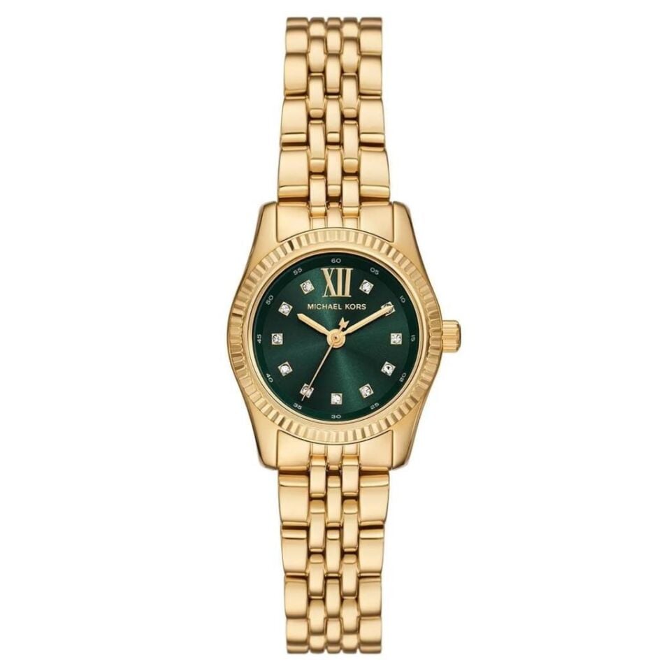 Michael Kors MK4842 Quartz Çelik Altın Rengi Yeşil Kadran 26 mm Kadın Kol Saati