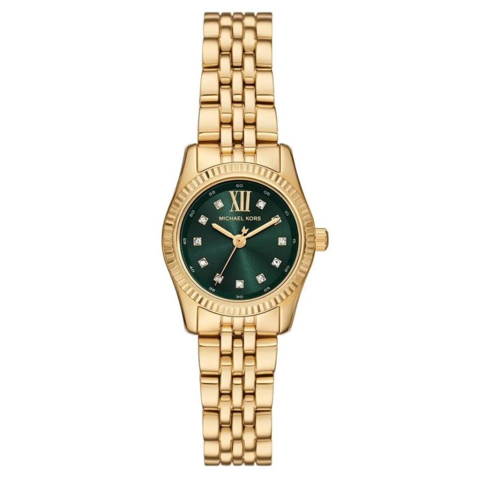 Michael Kors MK4842 Quartz Çelik Altın Rengi Yeşil Kadran 26 mm Kadın Kol Saati