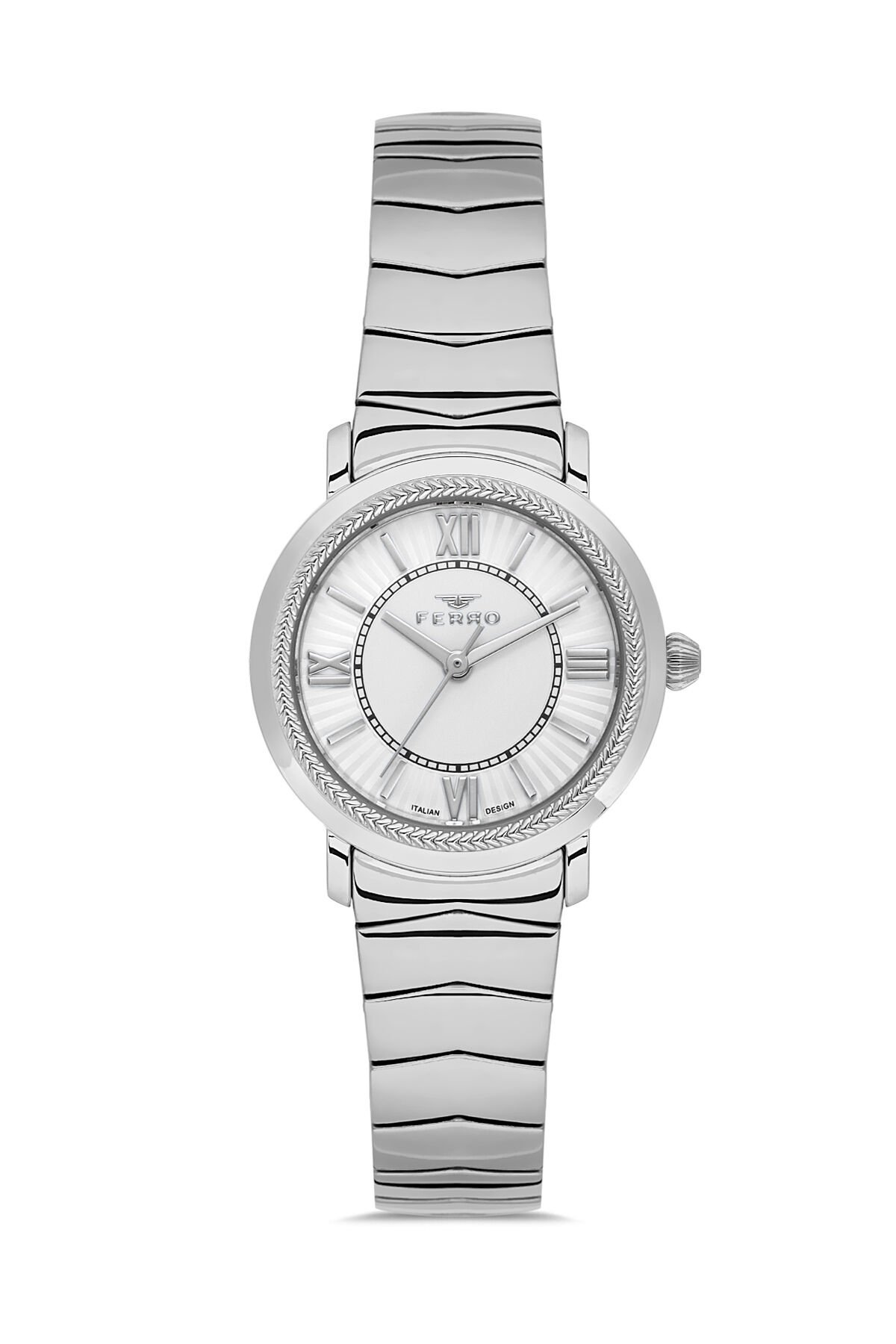 Ferro FL43009A-A Quartz Çelik Gri 28 mm Kadın Kol Saati