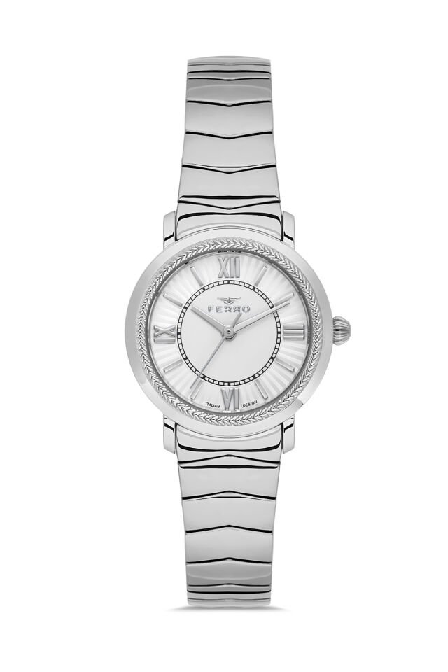 Ferro FL43009A-A Quartz Çelik Gri 28 mm Kadın Kol Saati