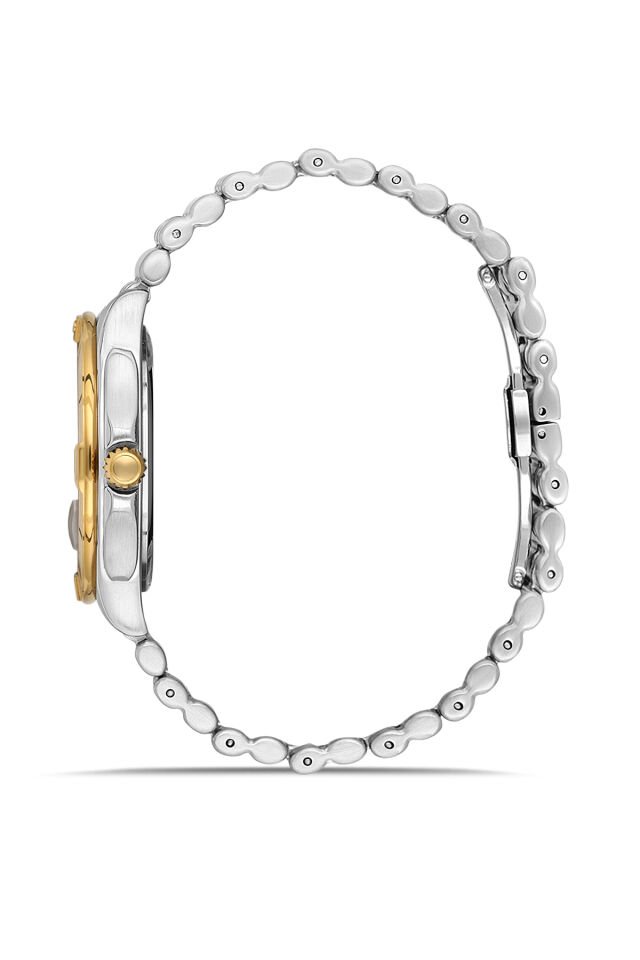 Ferro Sarı ve Gümüş Çelik Kordon Erkek Kol Saati FM43017A-D2 Tüm Fonksiyonlar Aktif 3ATM Su Geçirmez