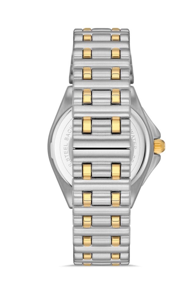 Ferro Sarı ve Gümüş Çelik Kordon Erkek Kol Saati FM43017A-D2 Tüm Fonksiyonlar Aktif 3ATM Su Geçirmez