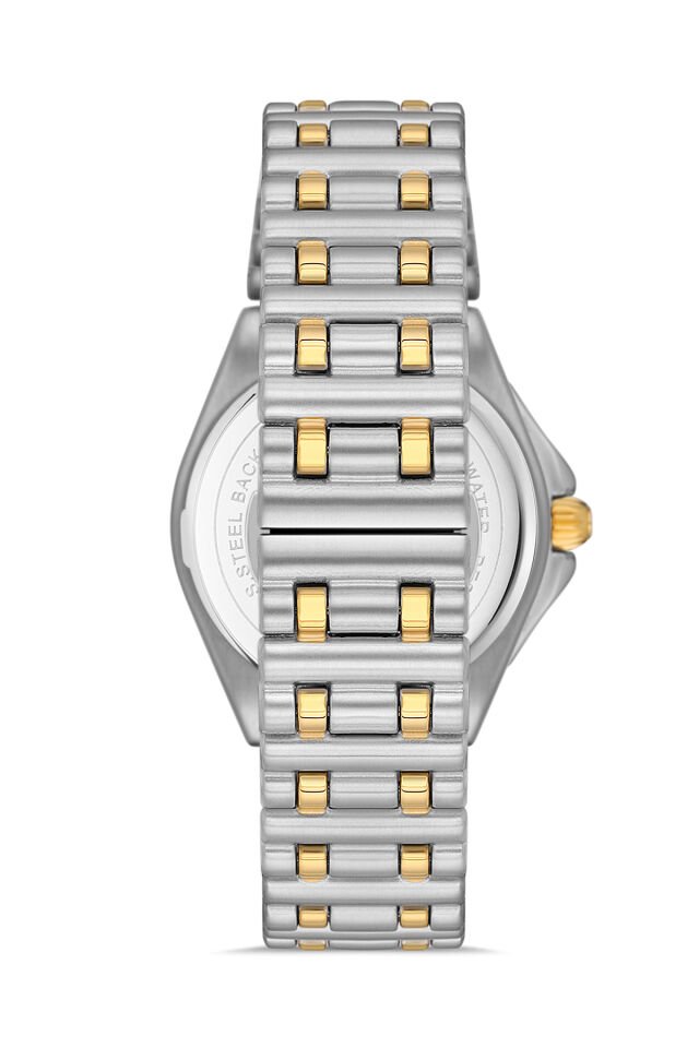 Ferro Sarı ve Gümüş Çelik Kordon Erkek Kol Saati FM43017A-D2 Tüm Fonksiyonlar Aktif 3ATM Su Geçirmez