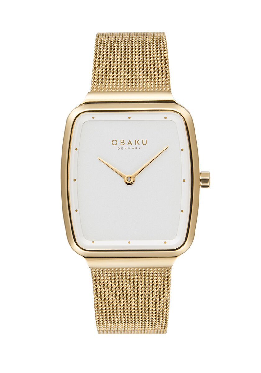 Obaku Denmark V267LXGIMG Hasır Çelik Quartz 27 mm Altın Kadın Kol Saati