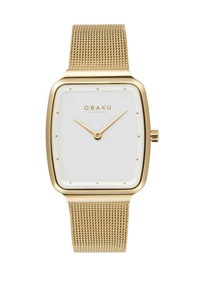 Obaku Denmark V267LXGIMG Hasır Çelik Quartz 27 mm Altın Kadın Kol Saati