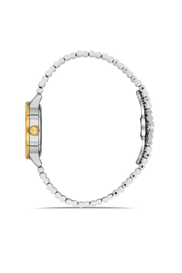 Ferro Sarı ve Gümüş Çelik Kordon Kadın Kol Saati FL43010A-D6 3ATM Su Geçirmez 2 Yıl Garantili