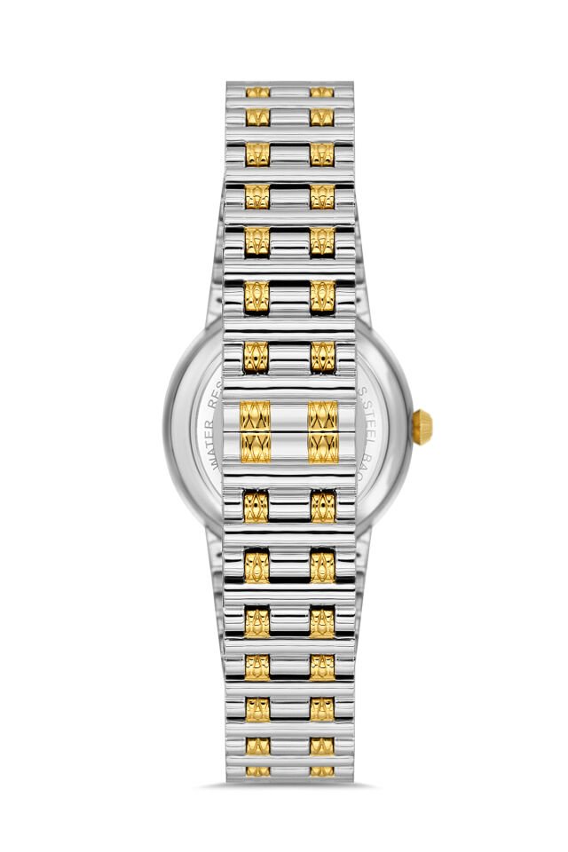 Ferro Sarı ve Gümüş Çelik Kordon Kadın Kol Saati FL43010A-D6 3ATM Su Geçirmez 2 Yıl Garantili