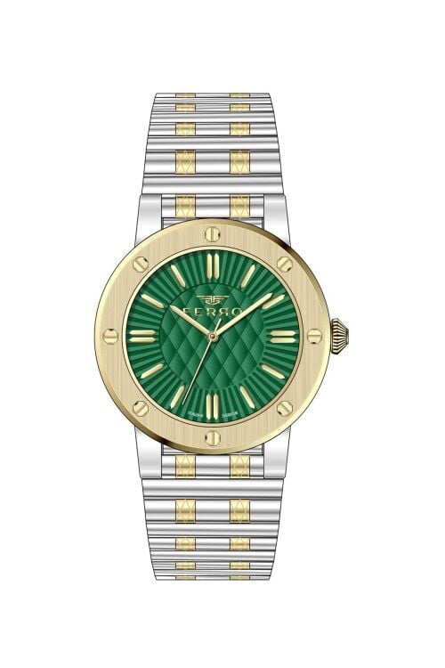 Ferro Sarı ve Gümüş Çelik Kordon Kadın Kol Saati FL43010A-D6 3ATM Su Geçirmez 2 Yıl Garantili
