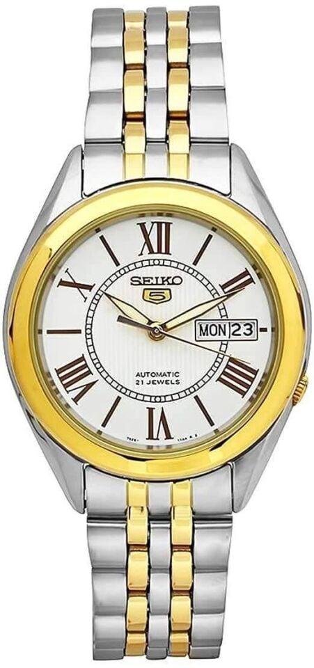Seiko 5 SNKL36J1 Japan Otomatik Çelik Altın/Gri 37 mm Erkek Kol Saati