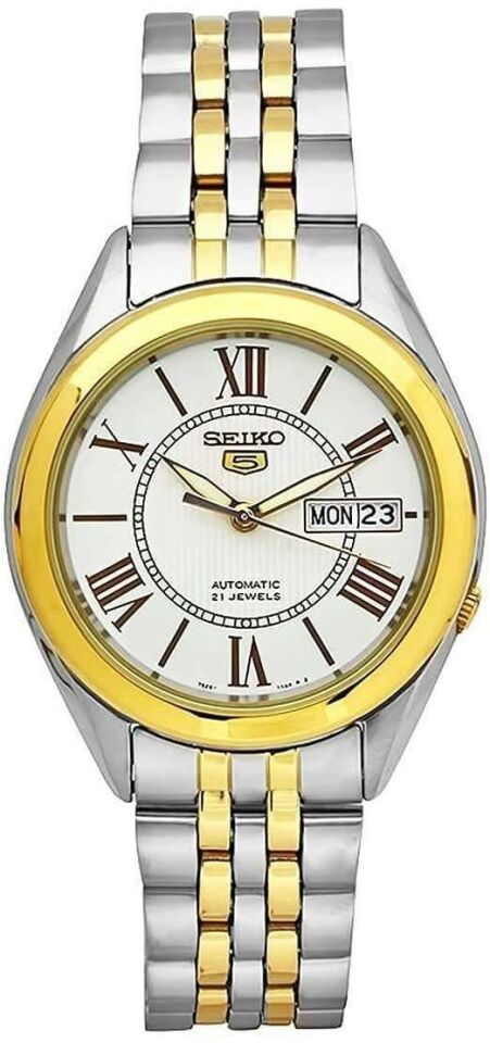 Seiko 5 SNKL36J1 Japan Otomatik Çelik Altın/Gri 37 mm Erkek Kol Saati