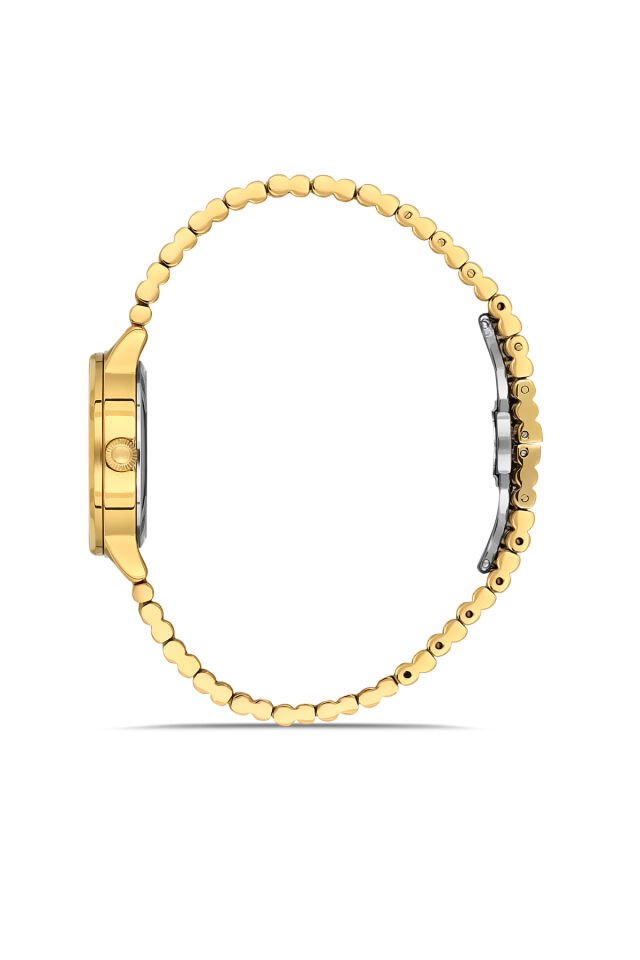 Ferro Sarı Çelik Kordon Kadın Kol Saati FL43010A-B 3ATM Su Geçirmez 2 Yıl Garantili HediyePaketli