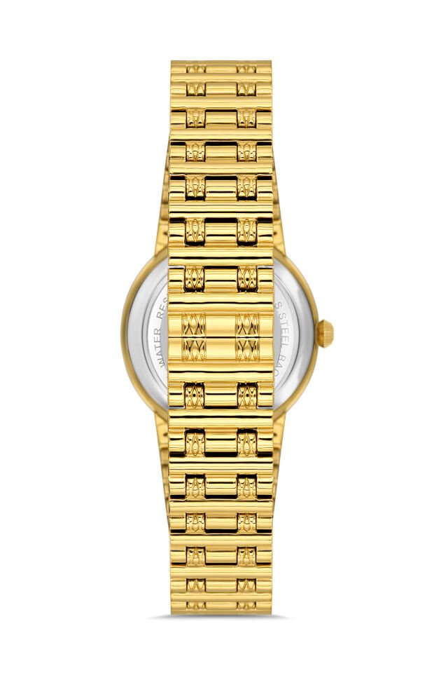 Ferro Sarı Çelik Kordon Kadın Kol Saati FL43010A-B 3ATM Su Geçirmez 2 Yıl Garantili HediyePaketli